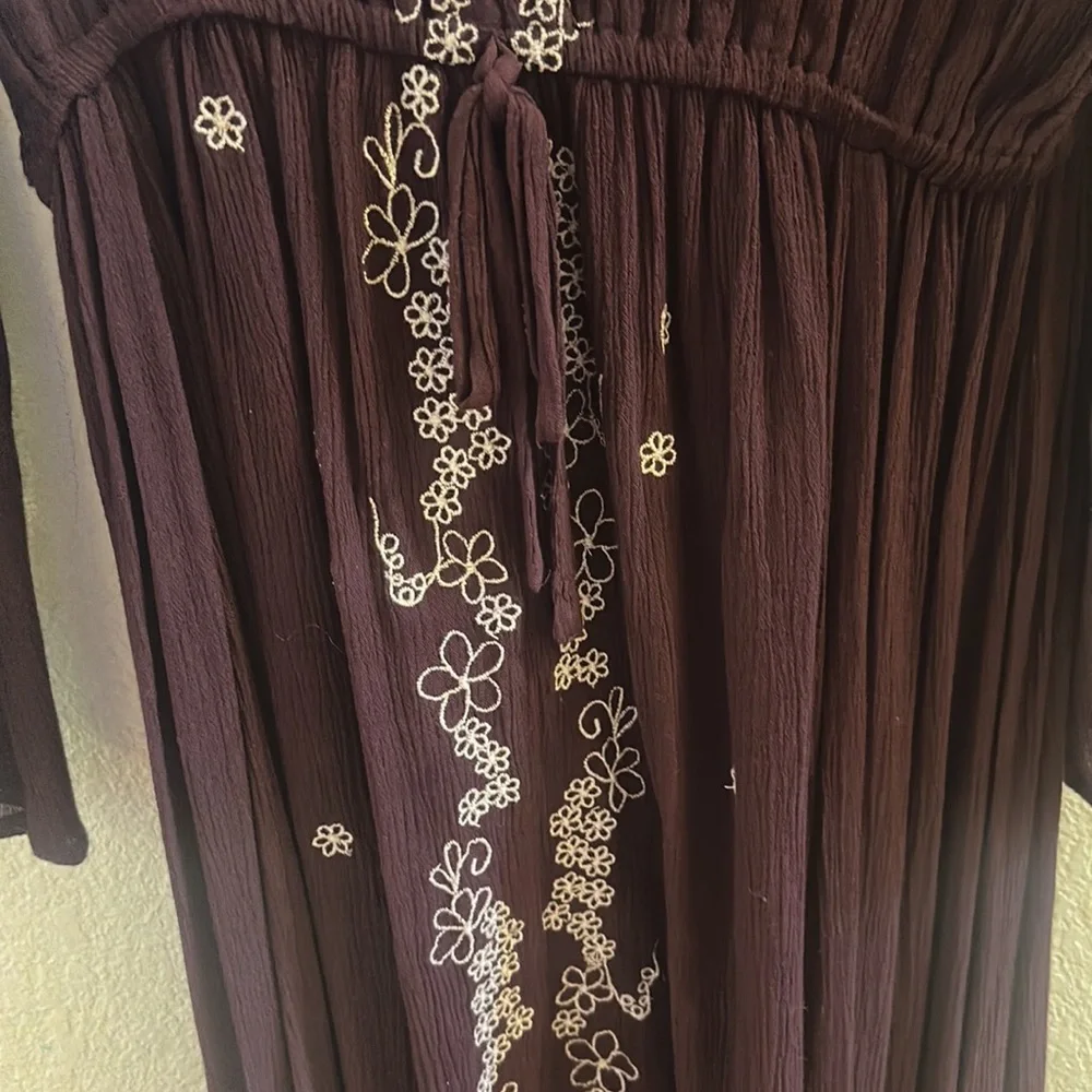 Fall Dress. Sweet Magnolia Dress. L. Long sleeves. Burgundy. New with tags. - Picture 6 of 6